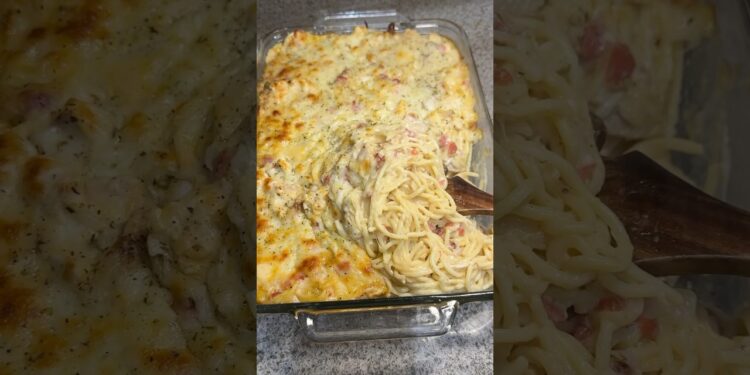 Creamy Chicken Spaghetti Casserole