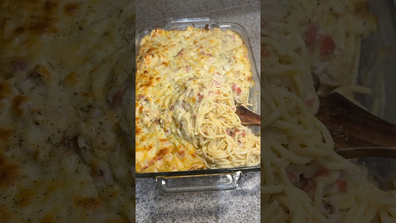 Creamy Chicken Spaghetti Casserole
